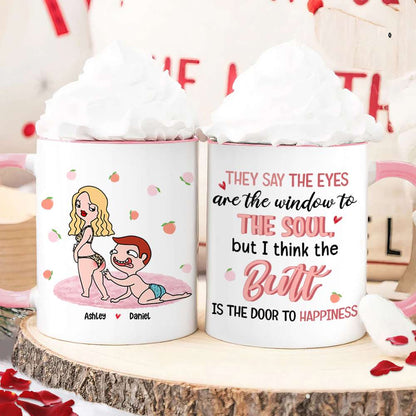 Romantic Couple, The Door To Happiness, Personalized Mug, Couple Gifts, Gifts For Him, Gifts For Her, Valentine's Day Gifts