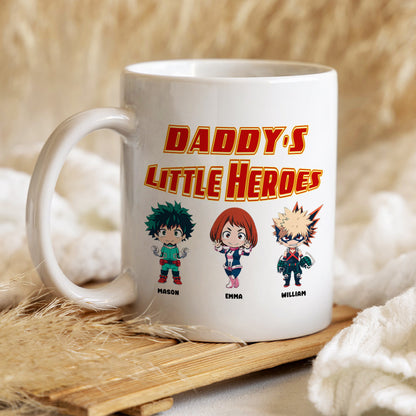 Personalized Gifts For Dad Coffee Mug Daddy's Little Hero 03KAMH200124