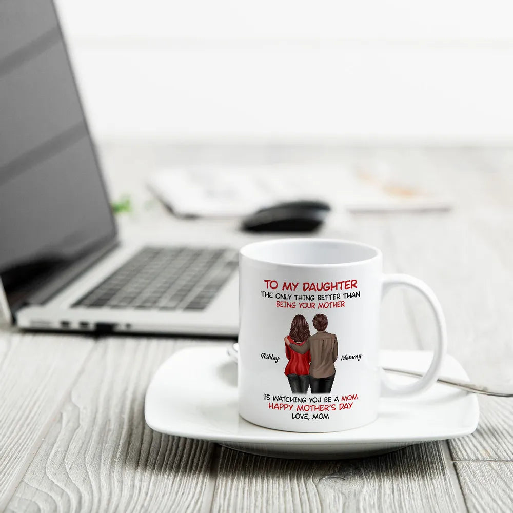 Custom Motherly Love Mug | Personalized Gift Cup for Mom or Daughter