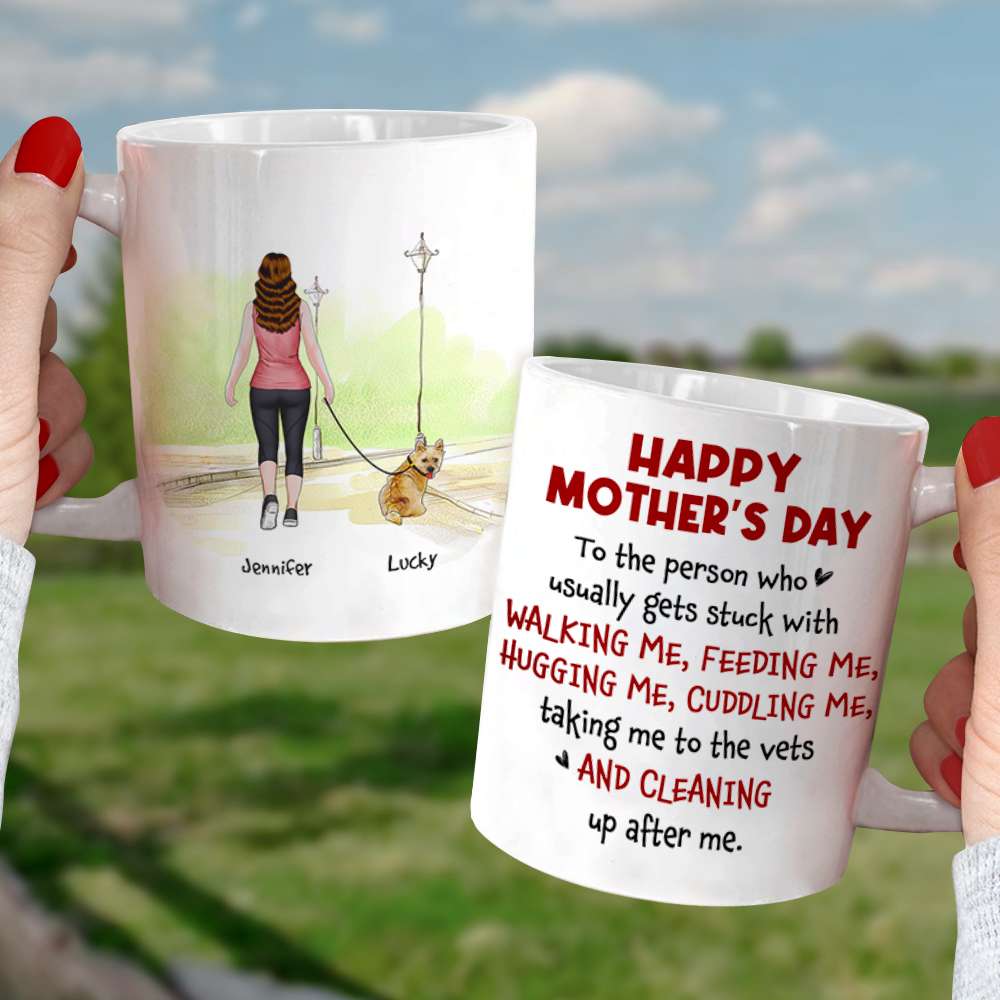Happy Mother's Day, Gift For Mom, Personalized Mug, Dog Mom Mug, Mother's Day Gift
