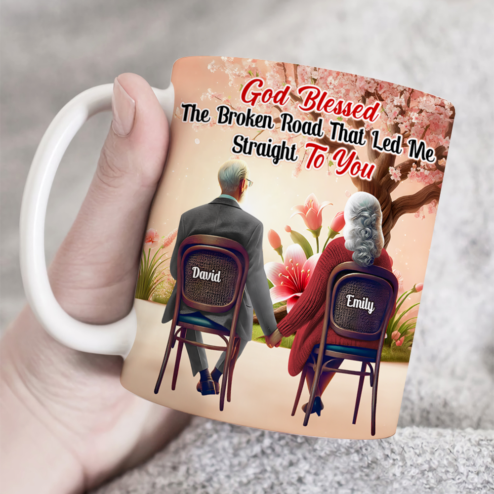 Personalized Gifts For Couple Coffee Mug God Blessed The Broken Road 03ohpu161224