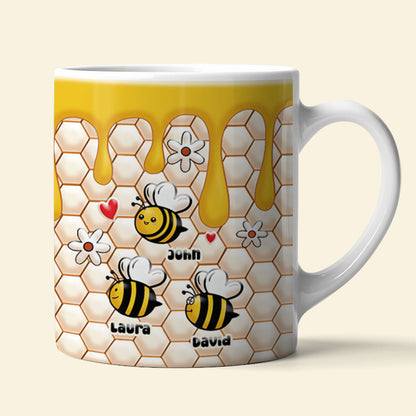 Grandma's Reasons To Bee Happy, Personalized Mug, Gifts For Grandma