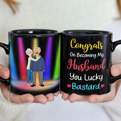 Personalized Gifts For Couple Coffee Mug Congrats On Becoming My Wife You Lucky 03OHMH060225HG