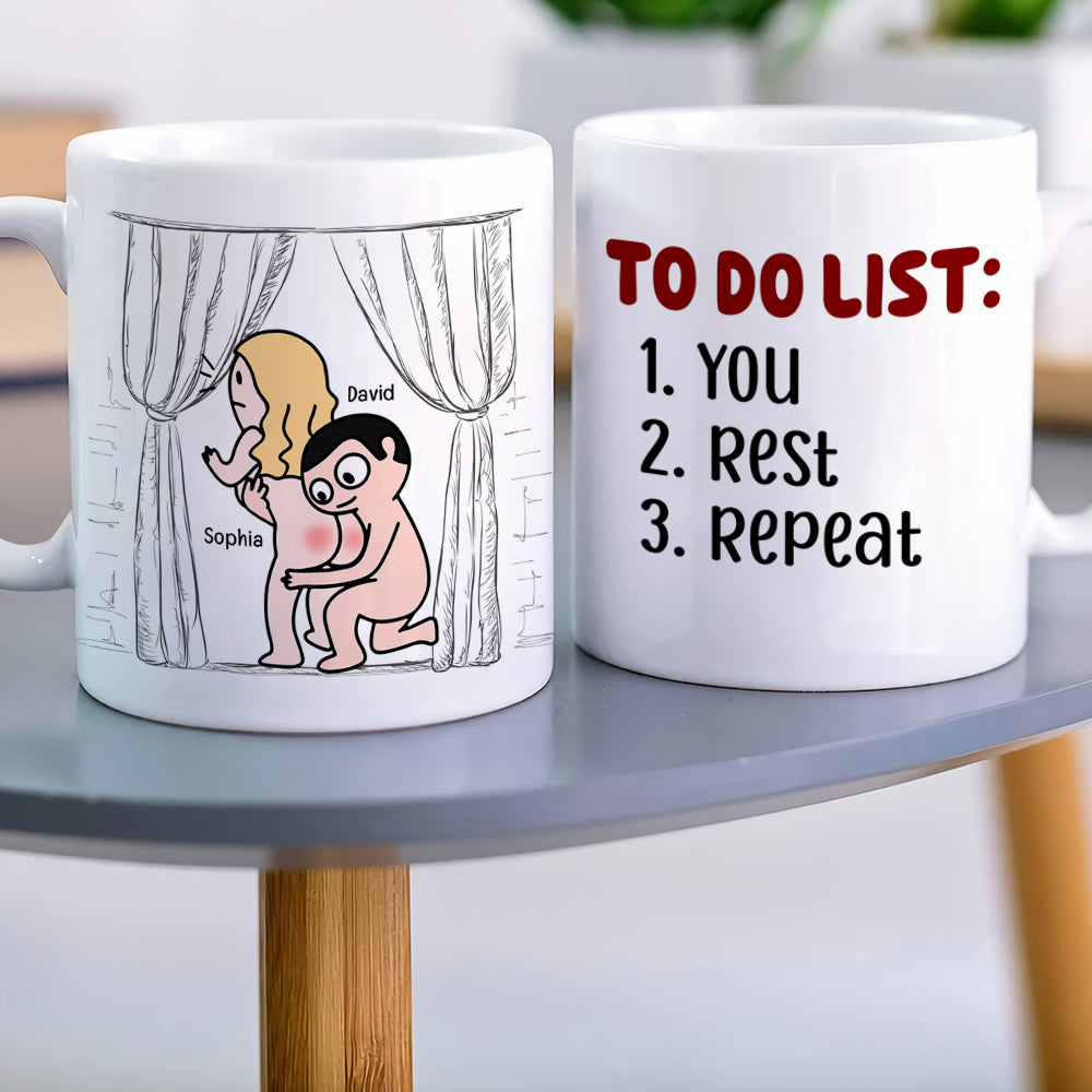 To Do List-Personalized Coffee Mug-Gift For Couples- Funny Couple Mug