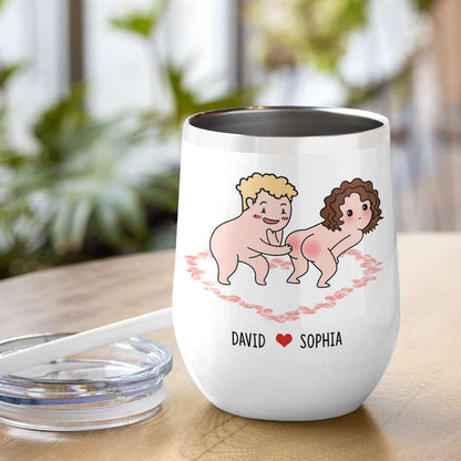 I'll Slap Your Butt For Any Reason And I Love You Without Any Condition Personalized Couple White Mug, Accent Mug, Wine Tumbler