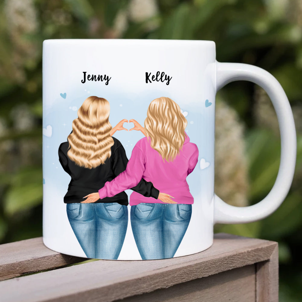 Twin Sisters, Gift For Siblings, Personalized Mug, Twin Siblings Mug