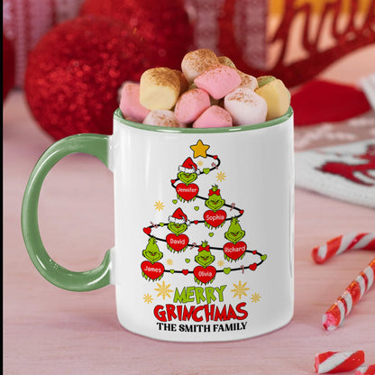 Merry Christmas-Personalized Accent Mug -Gift For Family-Christmas Gift- Family Mug-CC-AM11OZ-06acqn210923