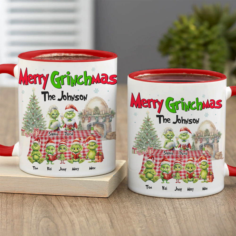 Merry Christmas, Personalized Accent Mug CC-02HTTN090923, Christmas Gift For Family