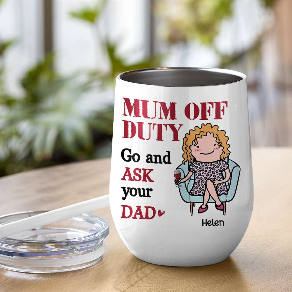 Mom Off Duty, Gift For Mom, Personalized Mug, Mom Sitting Mug, Mother's Day Gift
