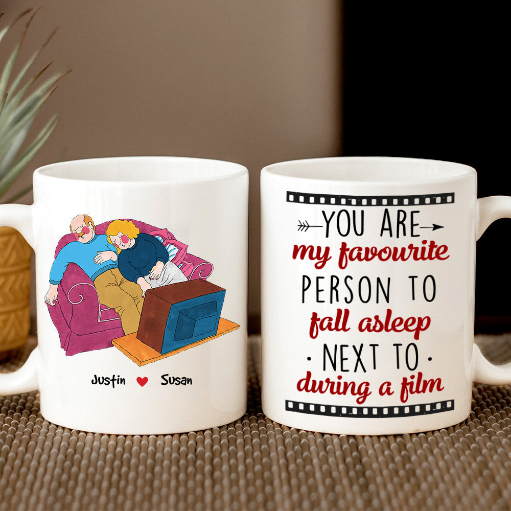 You Are My Favorite Person To Fall Asleep Next To, Couple Gift, Personalized Mug, Sleepy Couple Mug