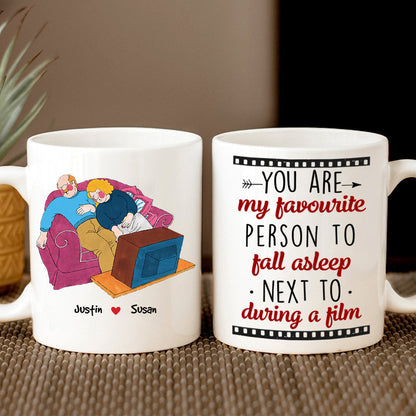 You Are My Favorite Person To Fall Asleep Next To, Couple Gift, Personalized Mug, Sleepy Couple Mug