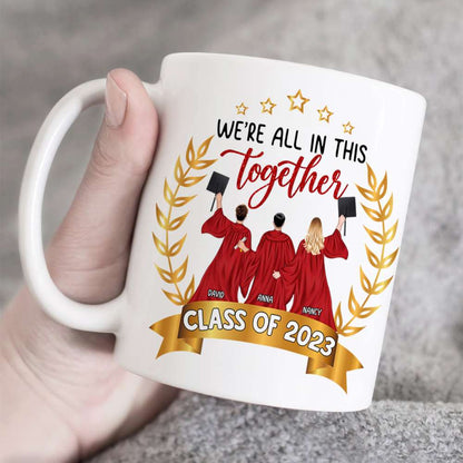 We're All In This Together, Personalized White Mug, Gifts For Graduation