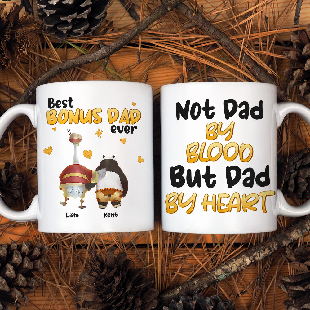 Personalized Gifts For Step Dad Coffee Mug Not Dad By Blood But Dad By Heart 01QHPU230124 Father's Day Gifts