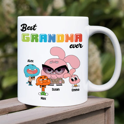 Best Grandma Ever, Gift For Grandma, Personalized Mug, Granny And Kids Mug 04DNHN170423