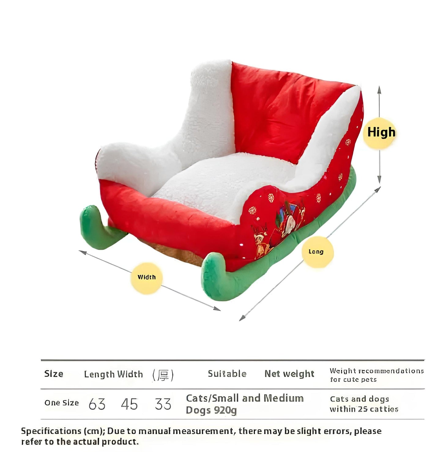 Christmas Sleigh Pet Bed