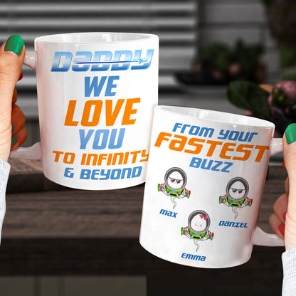 Daddy We Love You - Personalized White Mug