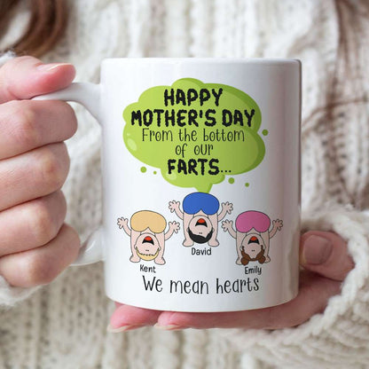 From The Bottom Of Our Farts, Personalized Coffee Mug, Love Mom Coffee Mug, Mother's Day, Birthday Gift For Mom