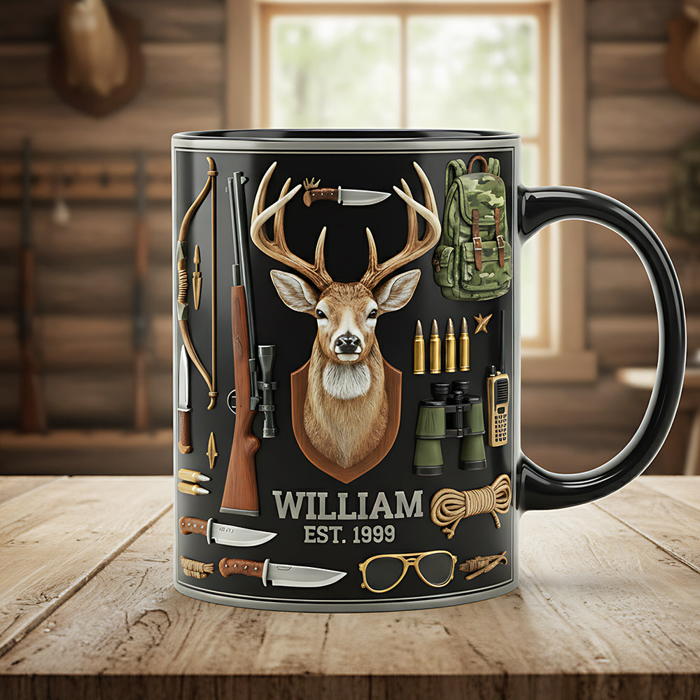 Hunting Black Coffee Mug - Personalized Gifts For Hunting Lovers 01kita171225