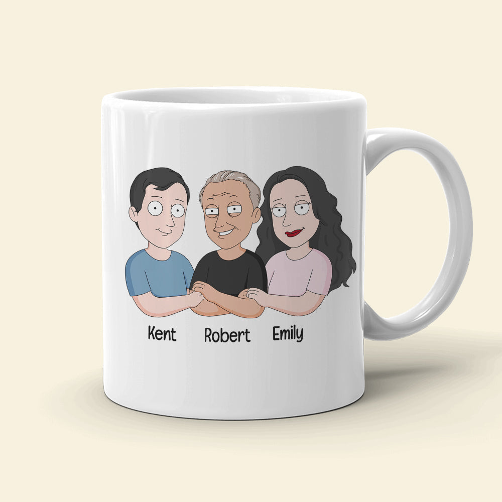 Proud Father And Dumb Kid- Personalized Coffee Mug- Gift For Dad- Dad Cartoon Mug-DR-WHM-06dnqn180423