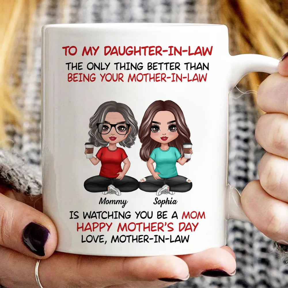 To My Daughter-In-Law Happy Mother's Day Personalized Mug, Custom Keychain, Plaque & More, Heartfelt Gift from Mother-in-Law