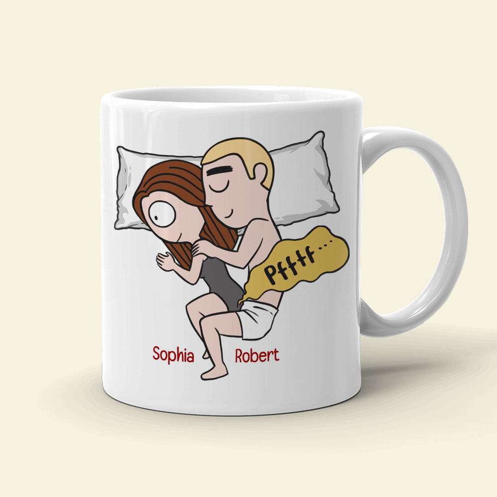 Sorry For Farting When You Spoon Me - Personalized Coffee Mug - Gifts For Couple - Funny Couple Mug