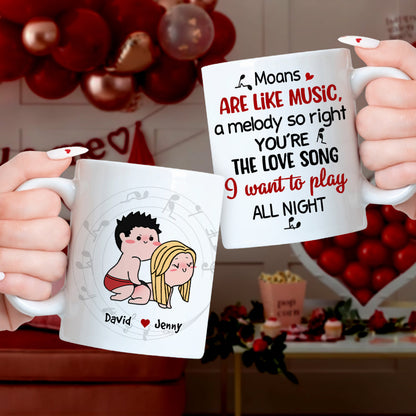 Personalized Gifts For Couple Coffee Mug Moans Are Like Music