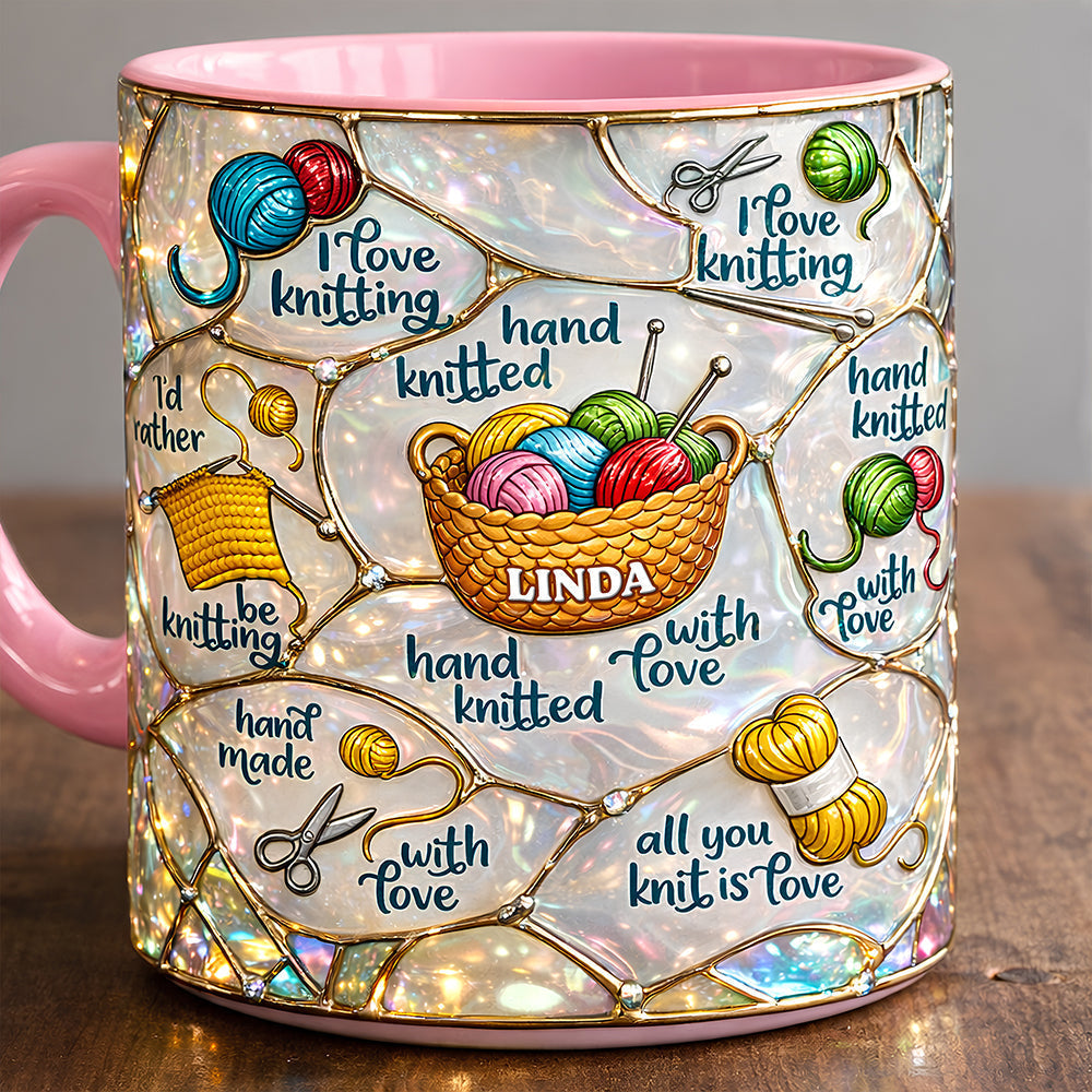 Hand Knitted Accent Mug - Personalized Gifts For Knitting Lovers 03TODT140126