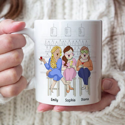 You And I Are Not Just Colleagues, Best Friend Bar Girl Chilling White Mug