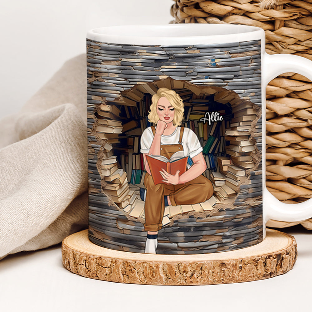 Personalized Gifts For Book Lovers Coffee Mug Reading Girl