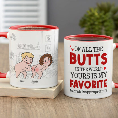 Of All The Butts Yours Is My Favorite-Personalized Coffee Mug- Gift For Couple- Funny Couple Coffee Mug