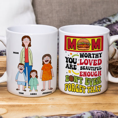 Personalized Gifts For Mom Coffee Mug Don't Ever Forget 03TODT100325HG