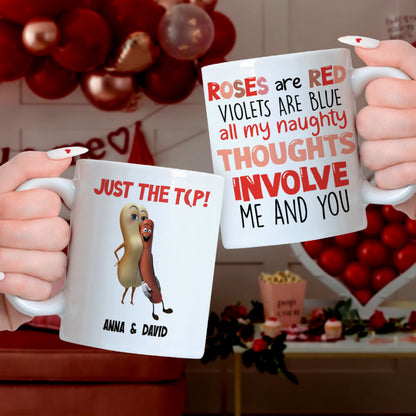 Personalized Gifts For Couple Coffee Mug All My Thoughts Involve Me And You 02OHPU120124