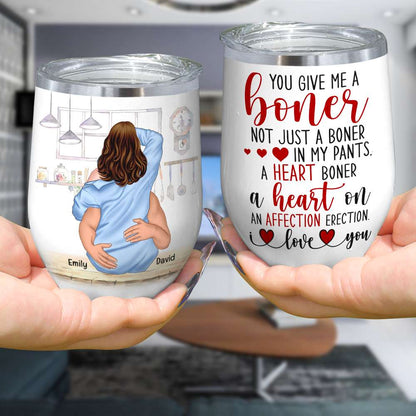 You Give Me A Boner, Couple Make Love White Mug