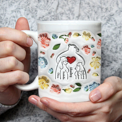 Mama Bear - Personalized 3D Inflated Effect Ceramic Mug - Gift For Mom, Grandma, Mother's Day | NA94