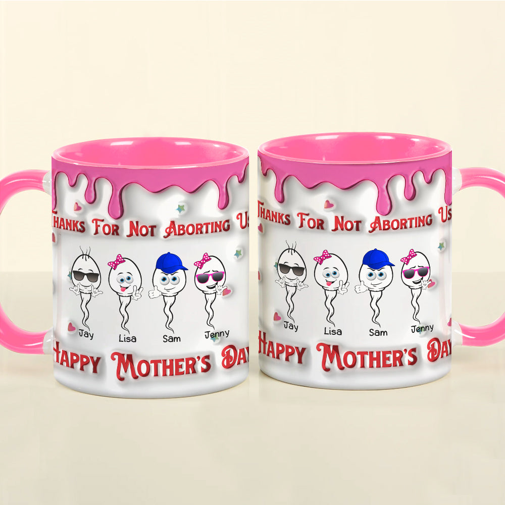 Personalized Gifts For Mom Coffee Mug Thanks For Not Aborting Us 01OHMH050324