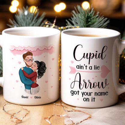 Cupid Ain't A Lie, Personalized Mug, Romantic Couple Gifts