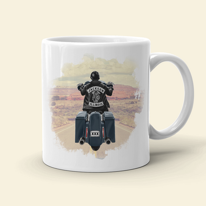 I May Look Like I'm Listening To You But In My Head I'm Riding My Bike, Biker White Mug