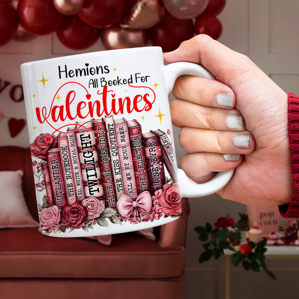 Customized Gifts For Book Lovers White Mug Valentine 02XQLU111224