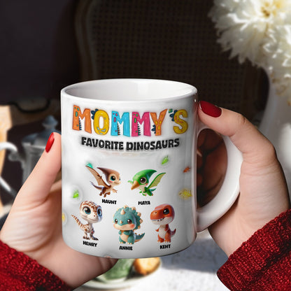 Personalized Gifts For Mom Coffee Mug Adorable Dinosaurs 02KALU060225