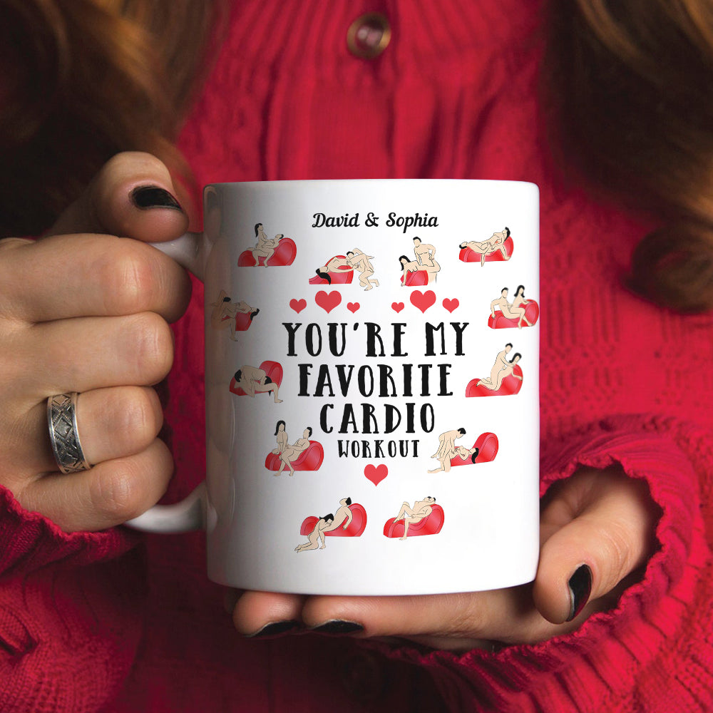 You're My Favorite Cardio Workout, Make Love Couple White Mug