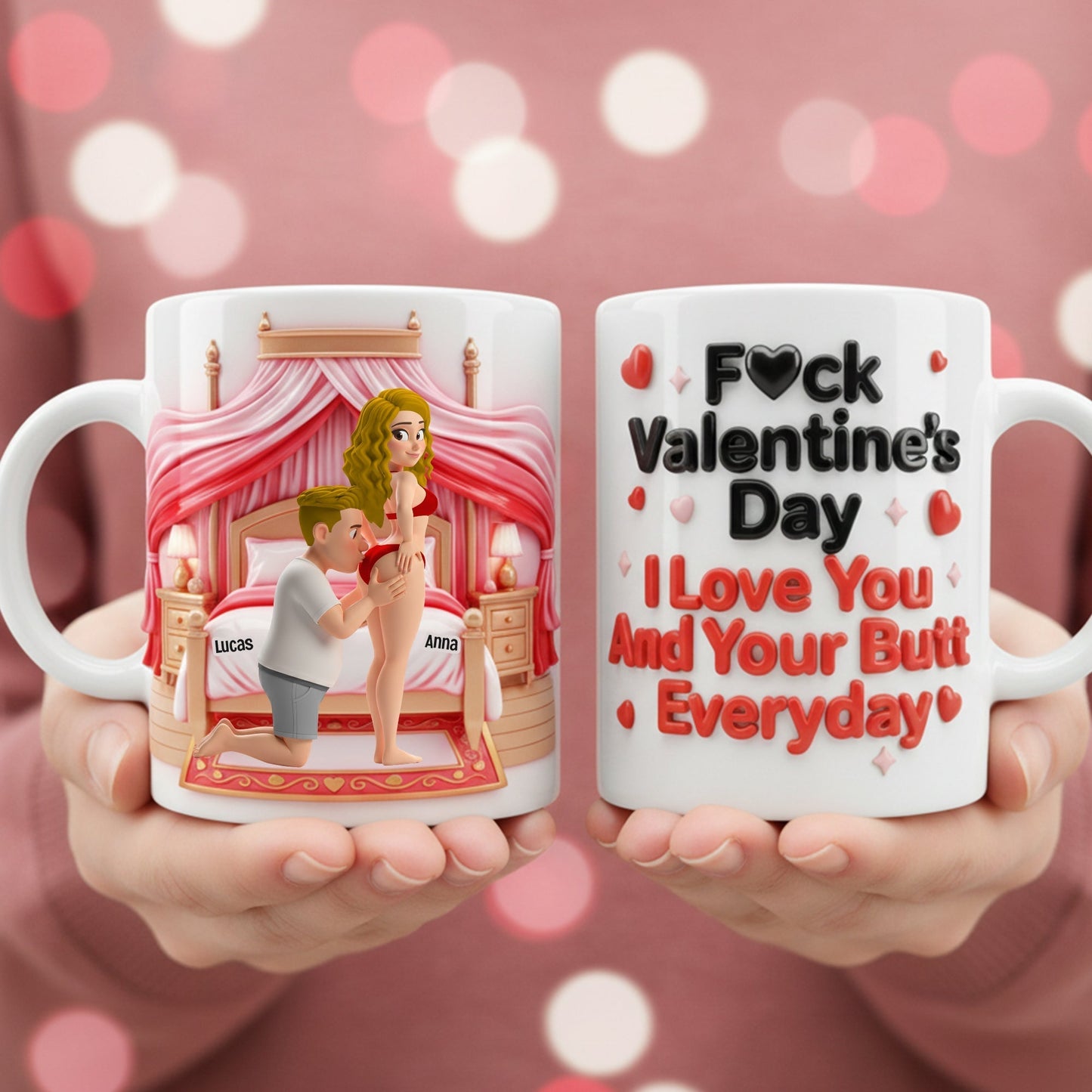 Cheeky Couple Coffee Mug - Personalized Gifts For Couples 01natn131225