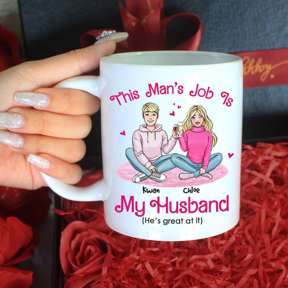 Romantic Couple, He's/She's Great At It, Personalized Mug, Couple Gifts, Gifts For Him, Gifts For Her, Valentine's Day Gifts, 01qhhn301123hh