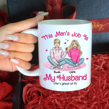 Romantic Couple, He's/She's Great At It, Personalized Mug, Couple Gifts, Gifts For Him, Gifts For Her, Valentine's Day Gifts, 01qhhn301123hh