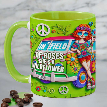 Personalized Gifts For Her Accent Mug, Hippie Style 02TGLU161224