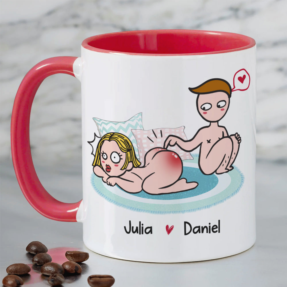 I Only Tolerate You Because Of Your Huge Butt Personalized Mug, Funny Gift For Couple