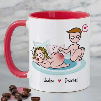 I Only Tolerate You Because Of Your Huge Butt Personalized Mug, Funny Gift For Couple