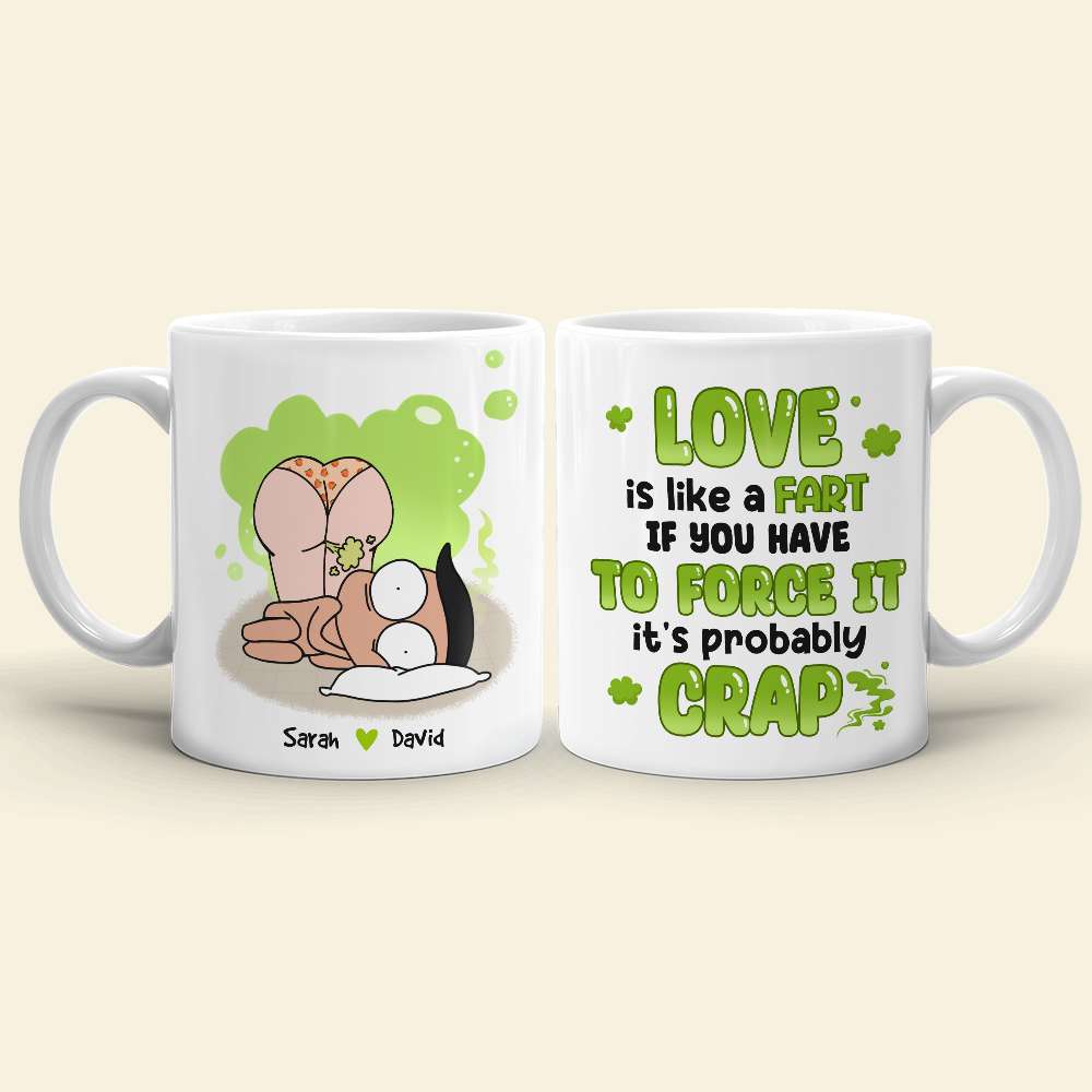 Love Is Like A Fart, Personalized Couple Mug, Gift For Couple