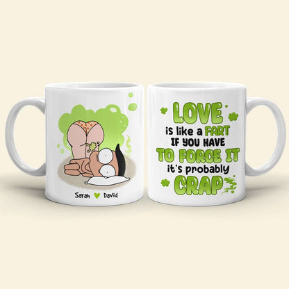 Love Is Like A Fart, Personalized Couple Mug, Gift For Couple