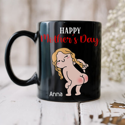 Thank You For Wiping My Bum Personalized Mug, Gift For Mom, Mother's Day Gift, Funny Naked Woman