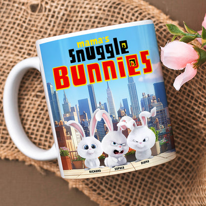 Personalized Gifts For Mom Coffee Mug 05tgqn190225 Mom's Snuggle Bunny, Easter Gifts